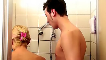 German Stepmother'S Intimate Shower Encounter With Her Son Leads To Seduction And Sexual Encounter